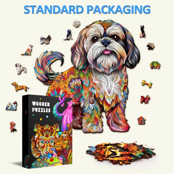 Beautiful Shih tzu-2 Wooden Jigsaw Puzzle - Image 5