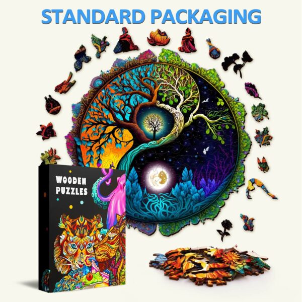 Yin Yang & Tree of Life-4 Wooden Jigsaw Puzzle - Image 5