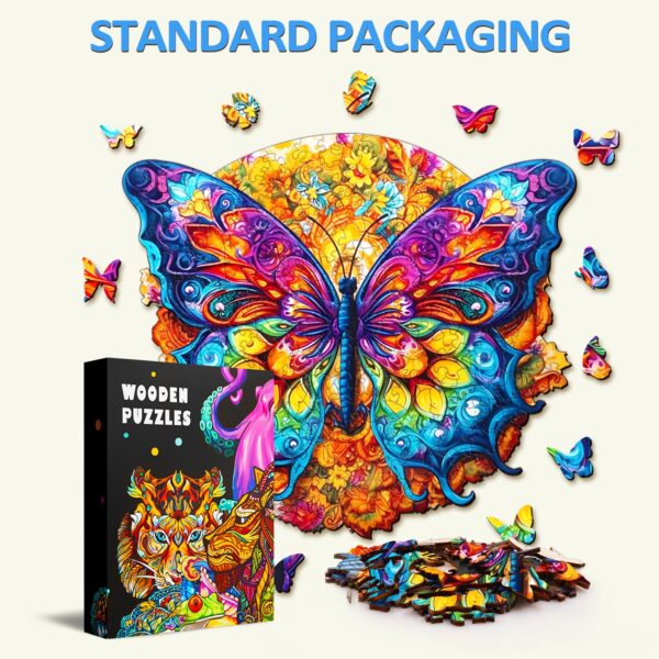 Mandala Butterfly-3 Wooden Jigsaw Puzzle - Image 5
