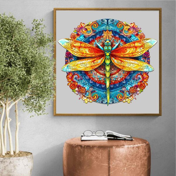 Mandala Dragonfly 1 Wooden Jigsaw Puzzle - Image 7
