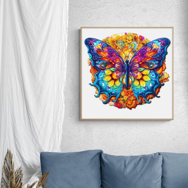 Mandala Butterfly-3 Wooden Jigsaw Puzzle - Image 8