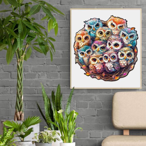Baby Owls Wooden Jigsaw Puzzle - Image 7
