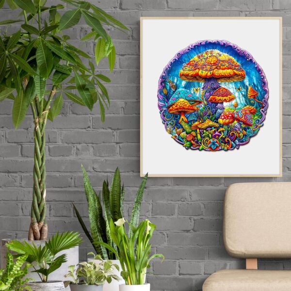 Magical mushrooms Wooden Jigsaw Puzzle - Image 8