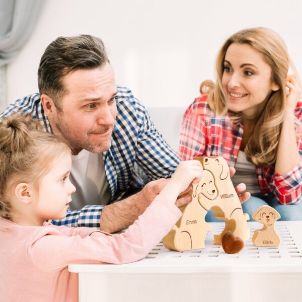 Wooden Dog Family Name Puzzle - Image 6