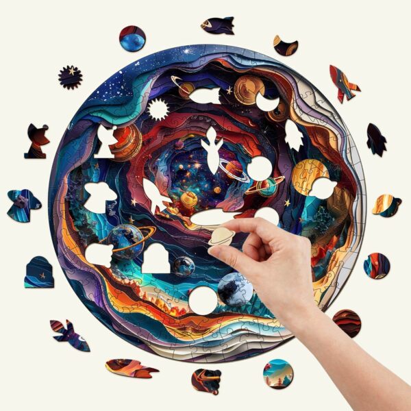 3D Universe Wooden Jigsaw Puzzle - Image 2