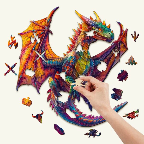 Dragon Wooden Jigsaw Puzzle - Image 2