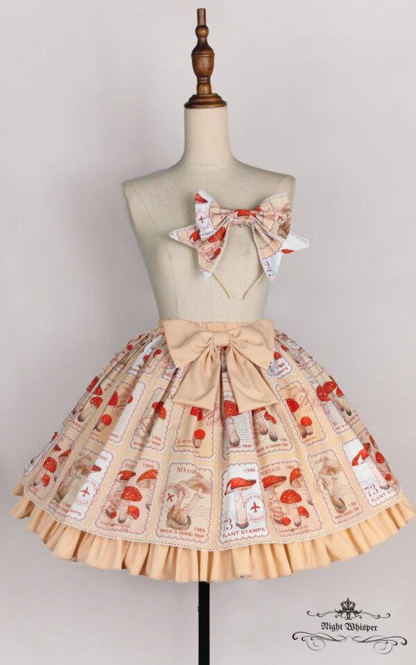 Mushroom Stamp Skirt - Short Version - Image 4