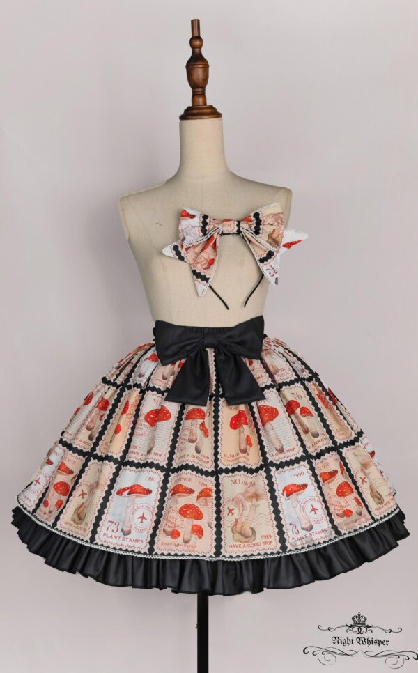 Mushroom Stamp Skirt - Short Version - Image 7