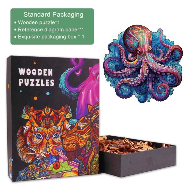 Deep Sea Giant Octopus Wooden Jigsaw Puzzle - Image 4