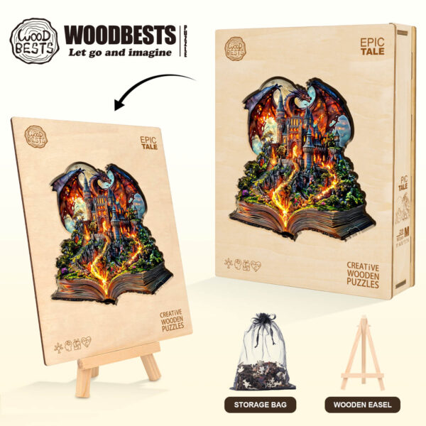 Epic Tale Wooden Jigsaw Puzzle - Image 6