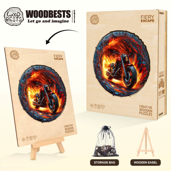 Fiery Escape Wooden Jigsaw Puzzle - Image 6