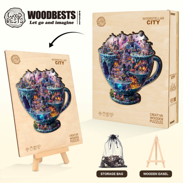 Interstellar City Wooden Jigsaw Puzzle - Image 6