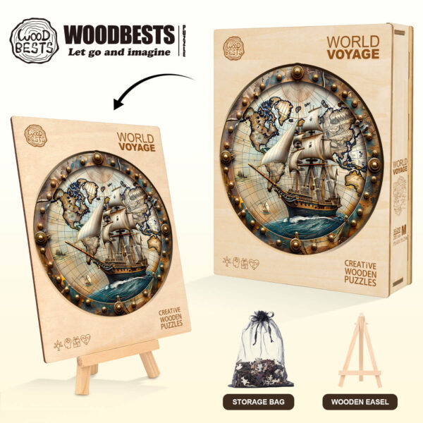 World Voyage Wooden Jigsaw Puzzle - Image 8