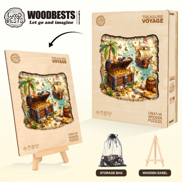 Treasure voyage  Wooden Jigsaw Puzzle - Image 5