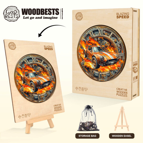 Blazing Speed Wooden Jigsaw Puzzle - Image 6