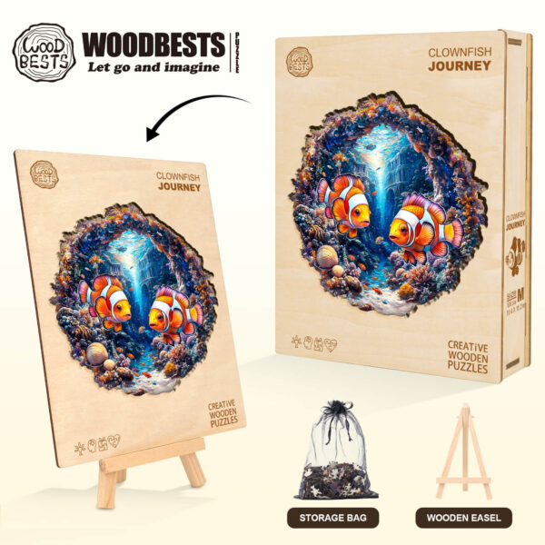 Clownfish Journey Wooden Jigsaw Puzzle - Image 6