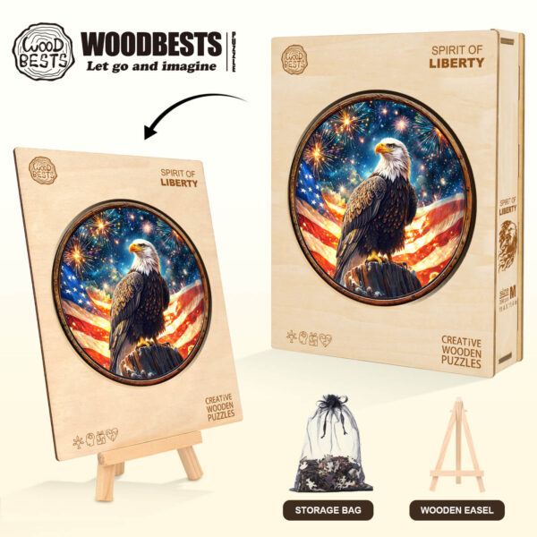 Spirit of Liberty Wooden Jigsaw Puzzle - Image 5