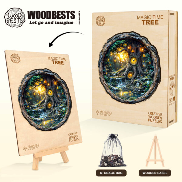 Magic time tree Wooden Jigsaw Puzzle - Image 6