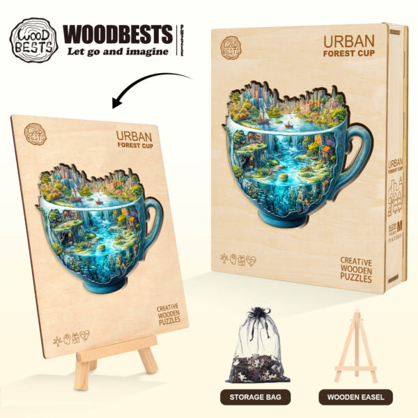 Urban Forest Cup Wooden Jigsaw Puzzle - Image 6