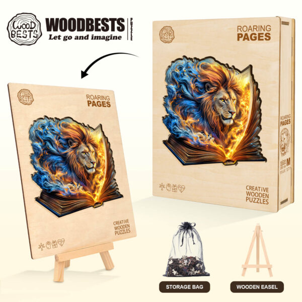Roaring Pages Wooden Jigsaw Puzzle - Image 6