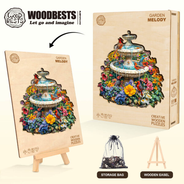 Garden Melody Wooden Jigsaw Puzzle - Image 6