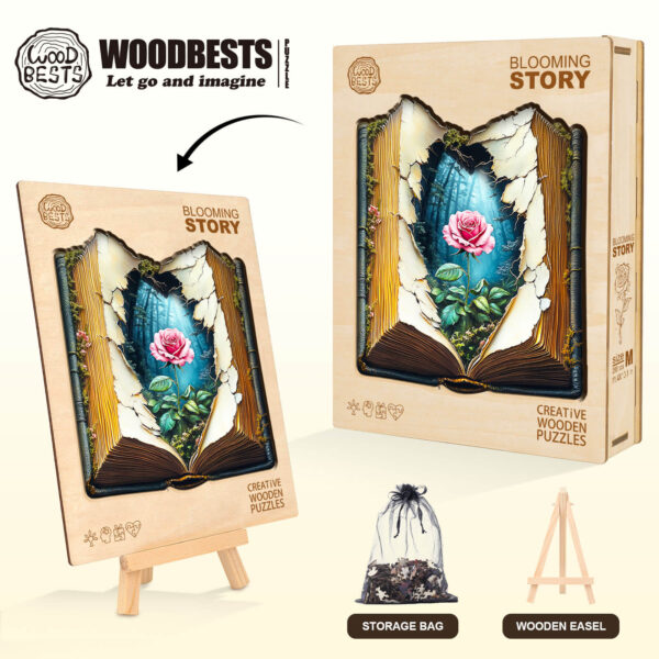 Blooming Story  Wooden Jigsaw Puzzle - Image 9