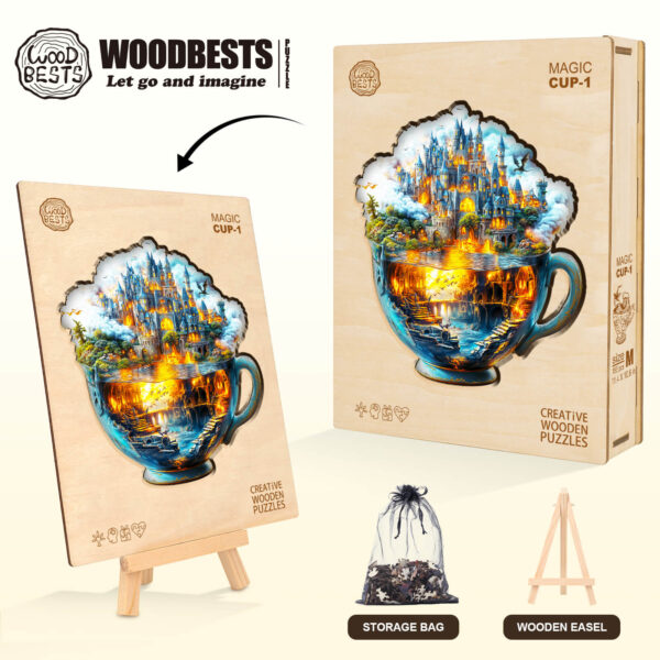 Magic cup-1 Wooden Jigsaw Puzzle - Image 8