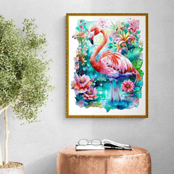Flamingo Wooden Jigsaw Puzzle - Image 8