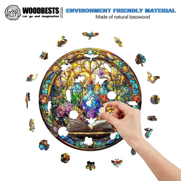 Mystic Vials Wooden Jigsaw Puzzle - Image 4