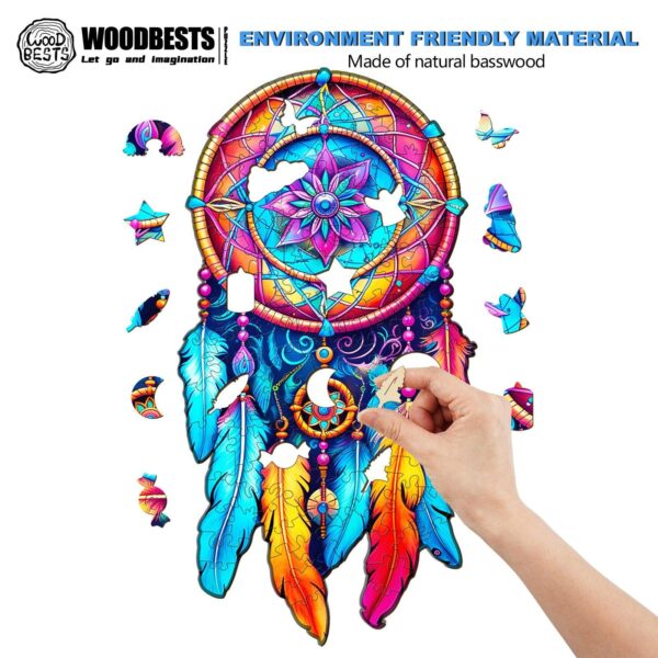 Mandala Dream Catcher Wooden Jigsaw Puzzle - Image 4