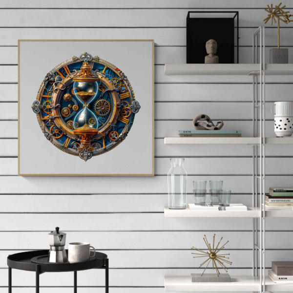 Mechanical hourglass  Wooden Jigsaw Puzzle - Image 10
