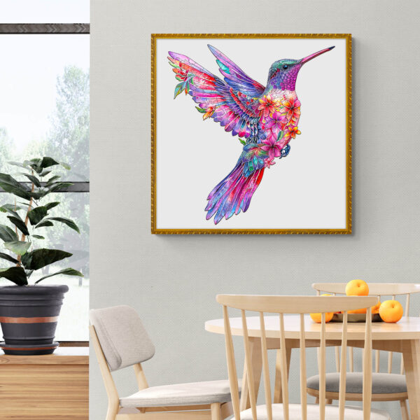 Hummingbird-3 Wooden Jigsaw Puzzle - Image 8