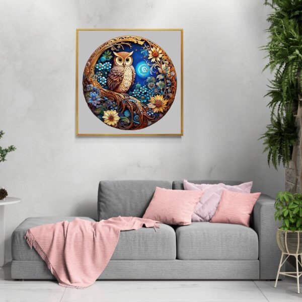Moonlight Owl Wooden Jigsaw Puzzle - Image 8