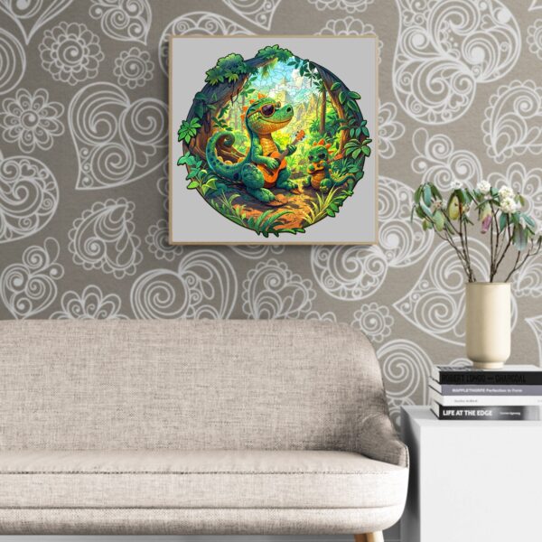 Rock Dinosaur-1 Wooden Jigsaw Puzzle - Image 8