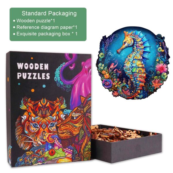 Seahorse-2 Wooden Jigsaw Puzzle - Image 8