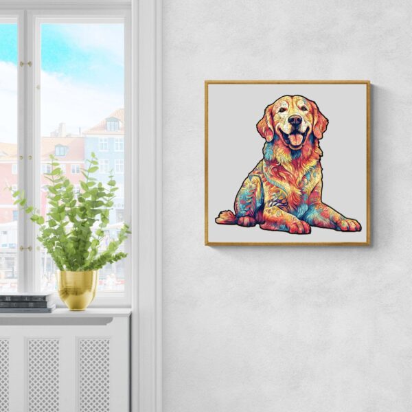 Loyal Golden Retriever Wooden Jigsaw Puzzle - Image 8
