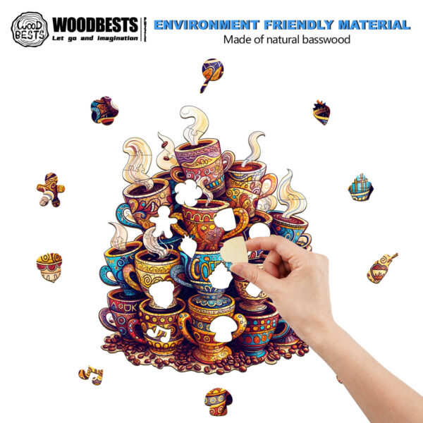 Coffee Dreams  Wooden Jigsaw Puzzle - Image 4