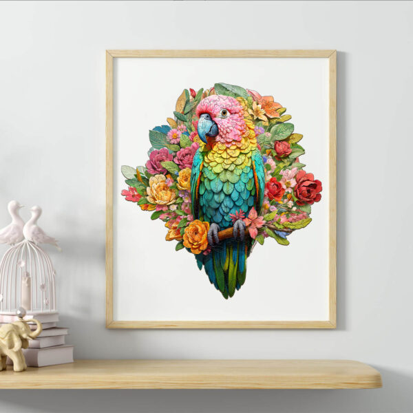 Colorful Parrot Wooden Jigsaw Puzzle - Image 8