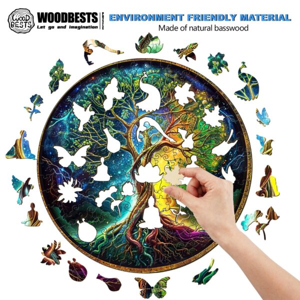 Aurora Tree of Life-3 Wooden Jigsaw Puzzle - Image 3