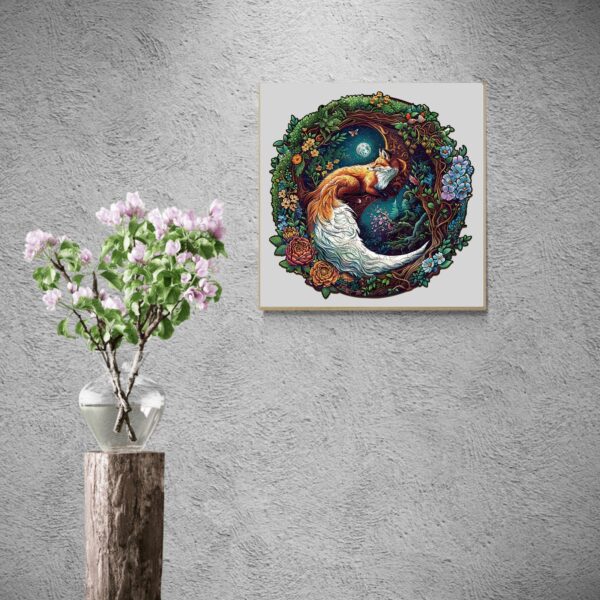 Yin Yang Fox-2 Wooden Jigsaw Puzzle - Image 7