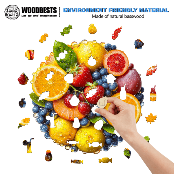 Colorful fruit Wooden Jigsaw Puzzle - Image 4