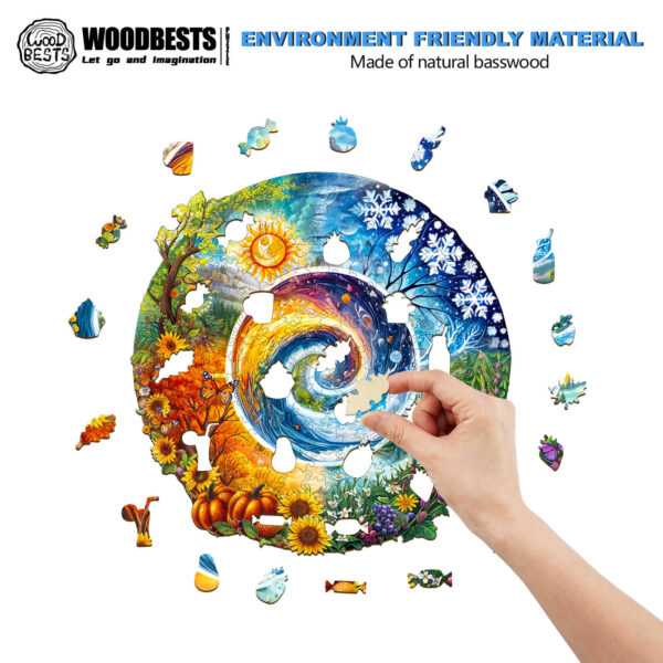 Seasons of Life  Wooden Jigsaw Puzzle - Image 4