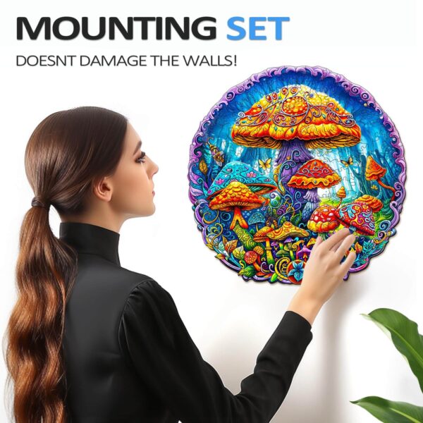 Magical mushrooms Wooden Jigsaw Puzzle - Image 9