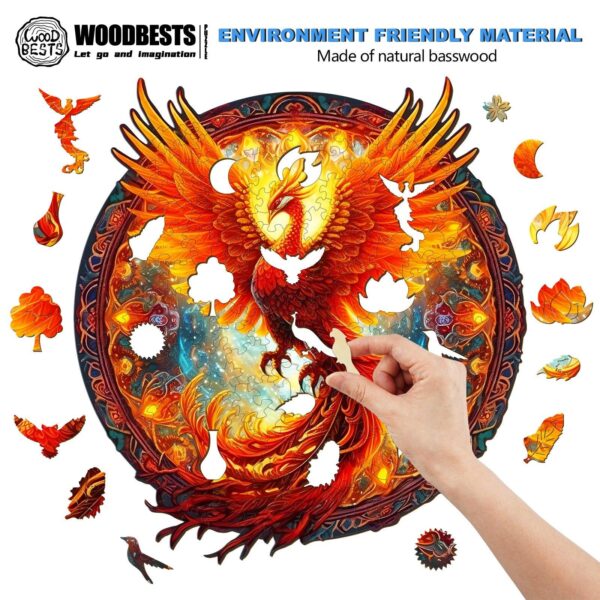 Phoenix Wooden Jigsaw Puzzle - Image 3