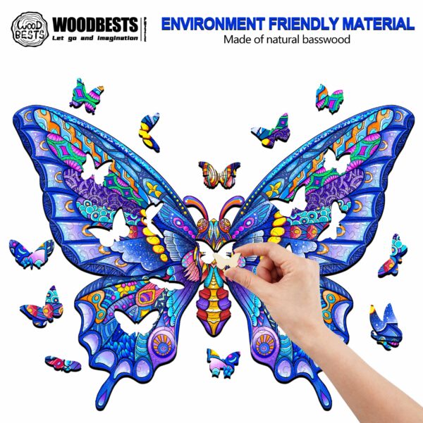 Charming Butterfly Wooden Jigsaw Puzzle - Image 2