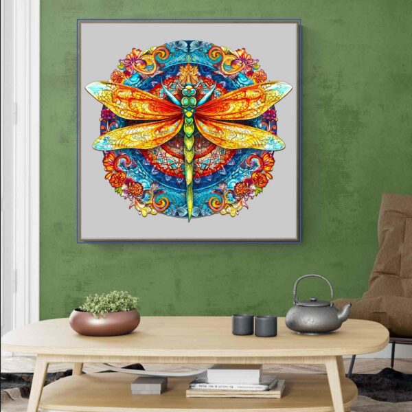 Mandala Dragonfly 1 Wooden Jigsaw Puzzle - Image 8