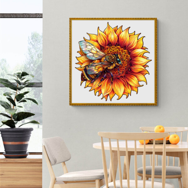 Bee and Sunflower Wooden Jigsaw Puzzle - Image 8