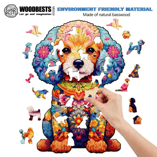 Cute Poodle Wooden Jigsaw Puzzle - Image 5