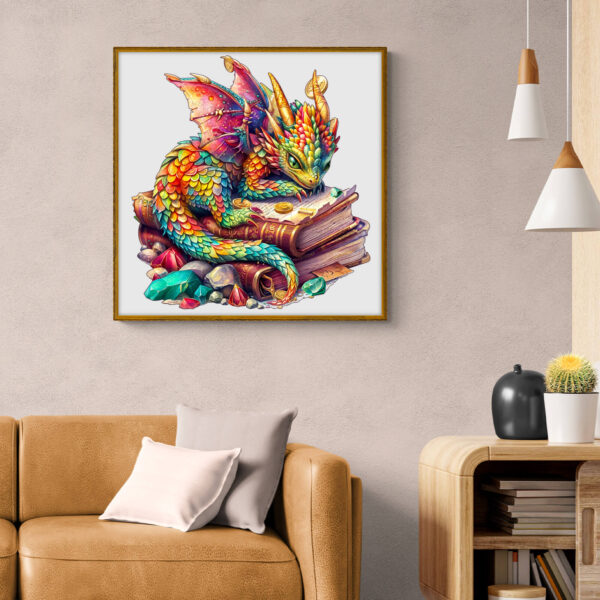 Jeweled Dragon Wooden Jigsaw Puzzle - Image 8
