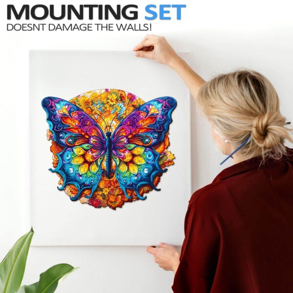 Mandala Butterfly-3 Wooden Jigsaw Puzzle - Image 7